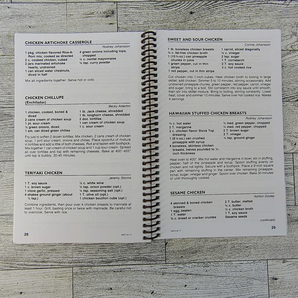 Johansson Family Cookbook 5 Generations Recipes 2017 Spiral Bound Heritage Kitch